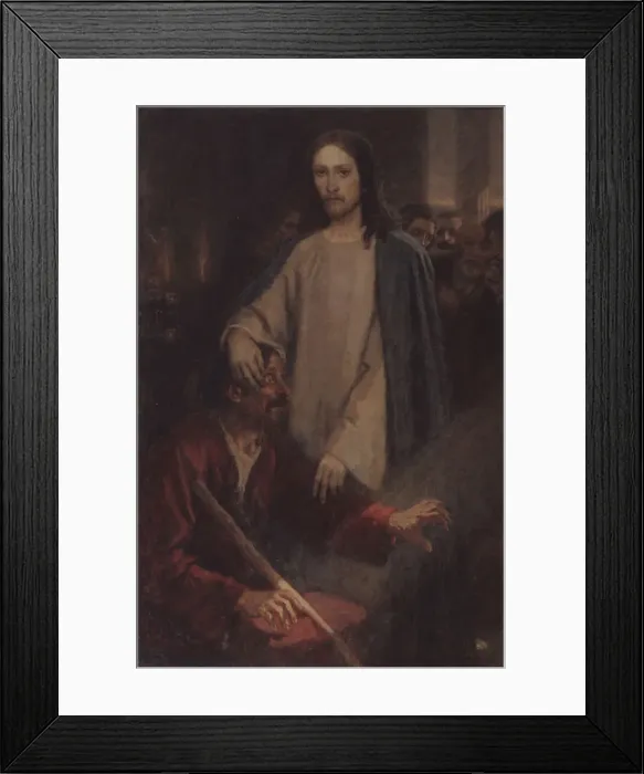 Framed Print : The Healing of the Blind Man of Jericho. Artist: Surikov, Vasili Ivanovich (1848-1916) Framed Print : The Healing of the Blind Man of Jericho. Artist: Surikov, Vasili Ivanovich (1848-1916)