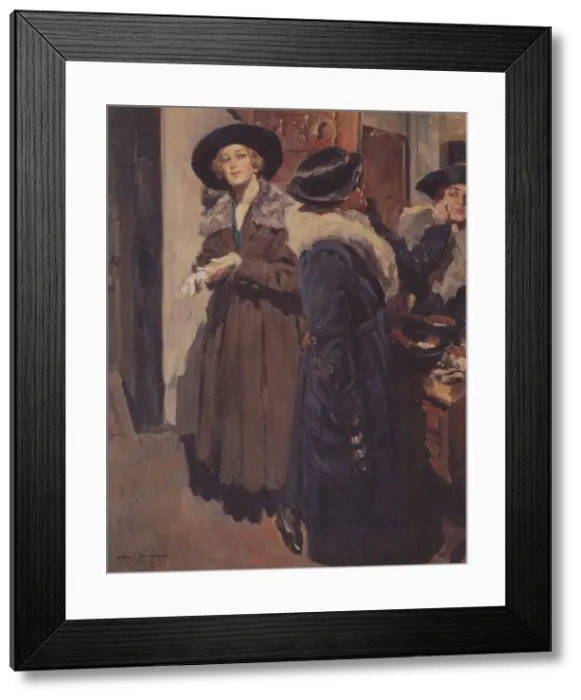 Framed Print : In an anteroom. Artist: Vinogradov, Sergei Arsenyevich (1869-1938) Framed Print : In an anteroom. Artist: Vinogradov, Sergei Arsenyevich (1869-1938)