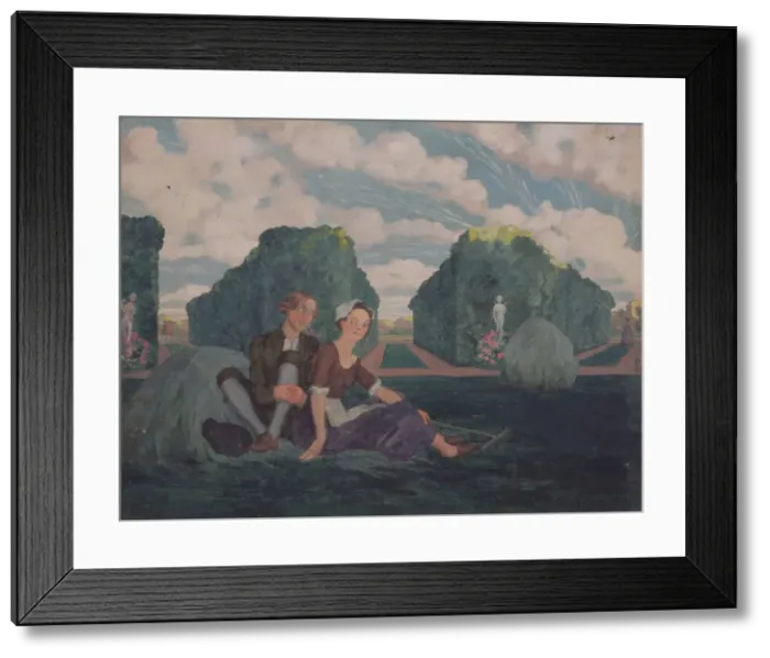 Framed Print : Lovers. Artist: Somov, Konstantin Andreyevich (1869-1939) Framed Print : Lovers. Artist: Somov, Konstantin Andreyevich (1869-1939)