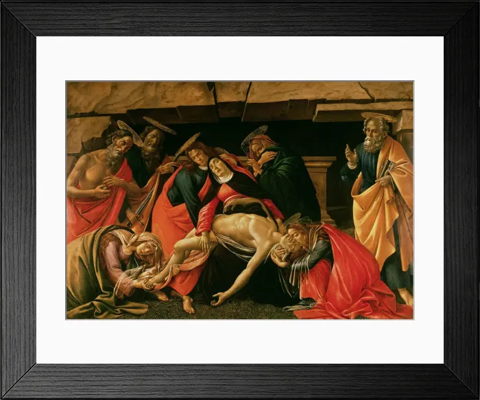Framed Print : Lamentation over the Dead Christ. Artist: Botticelli, Sandro (1445-1510)