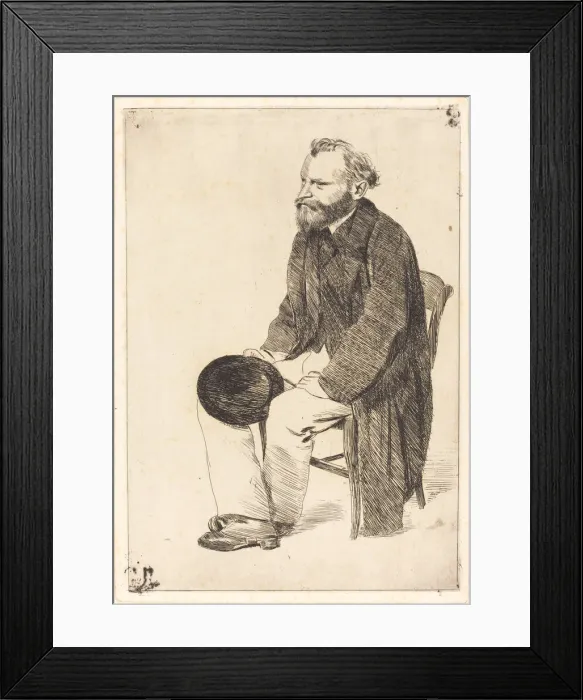 Framed Print : Portrait of the artist Edouard Manet (1832-1883). Artist: Degas, Edgar (1834-1917) Framed Print : Portrait of the artist Edouard Manet (1832-1883). Artist: Degas, Edgar (1834-1917)