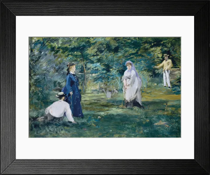 Framed Print : The Croquet Party (La partie de croquet). Artist: Manet, Edouard (1832-1883) Framed Print : The Croquet Party (La partie de croquet). Artist: Manet, Edouard (1832-1883)