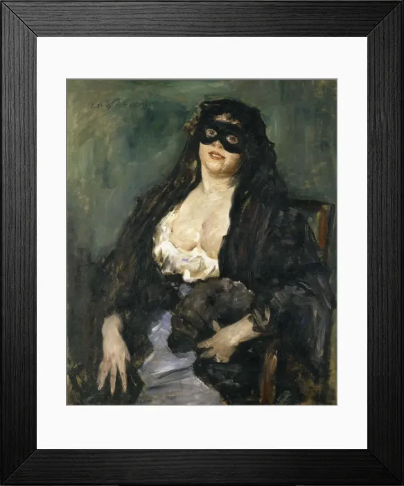 Framed Print : The Black Mask. Artist: Corinth, Lovis (1858-1925) Framed Print : The Black Mask. Artist: Corinth, Lovis (1858-1925)