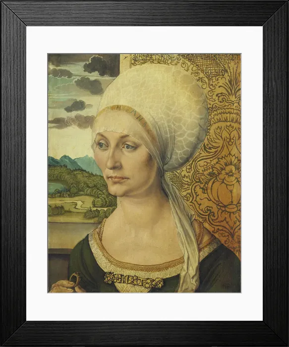 Framed Print : Portrait of Elsbeth Tucher. Artist: Durer, Albrecht (1471-1528) Framed Print : Portrait of Elsbeth Tucher. Artist: Durer, Albrecht (1471-1528)