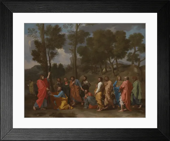 Framed Print : The Sacrament of Ordination (Christ presenting the Keys to Saint Peter). Artist: Poussin, Nicolas (1594-1665) Framed Print : The Sacrament of Ordination (Christ presenting the Keys to Saint Peter). Artist: Poussin, Nicolas (1594-1665)