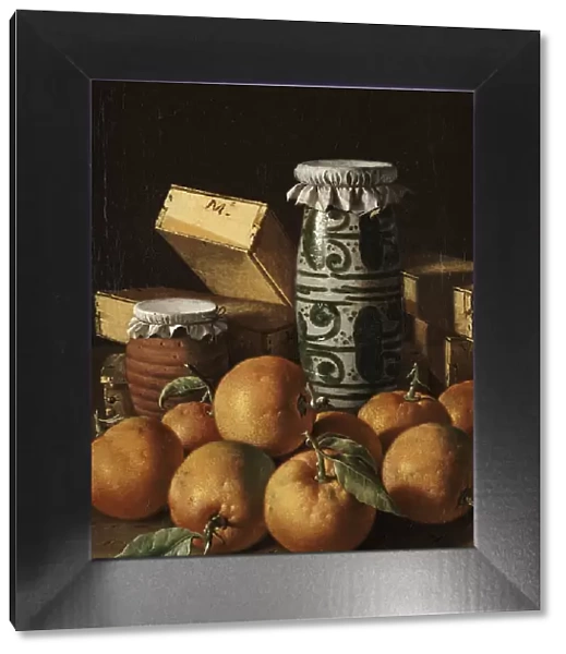 Still Life with Oranges, Jars, and Boxes of Sweets. Artist: Melendez, Luis (1716-1780)