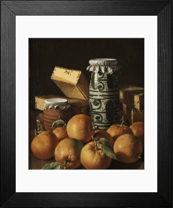 Framed Print : Still Life with Oranges, Jars, and Boxes of Sweets. Artist: Melendez, Luis (1716-1780) Framed Print : Still Life with Oranges, Jars, and Boxes of Sweets. Artist: Melendez, Luis (1716-1780)