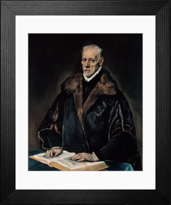 Framed Print : Portrait of Dr. Francisco de Pisa. Artist: El Greco, Dominico (1541-1614) Framed Print : Portrait of Dr. Francisco de Pisa. Artist: El Greco, Dominico (1541-1614)
