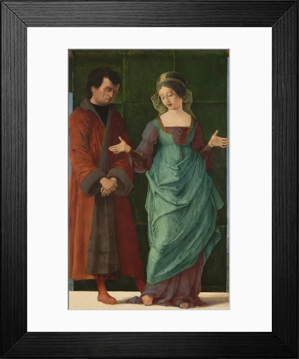 Framed Print : Portia and Brutus. Artist: Ercole de Roberti (ca 1450-1496) Framed Print : Portia and Brutus. Artist: Ercole de Roberti (ca 1450-1496)