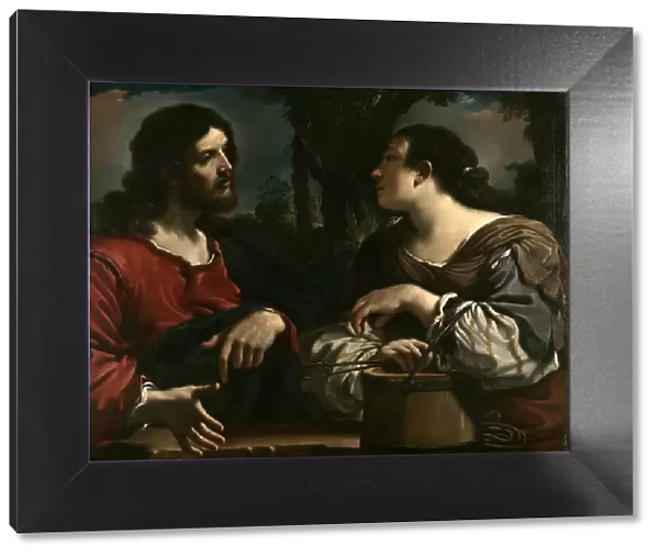 Christ and the Samaritan Woman at Jacobs Well. Artist: Guercino (1591-1666)
