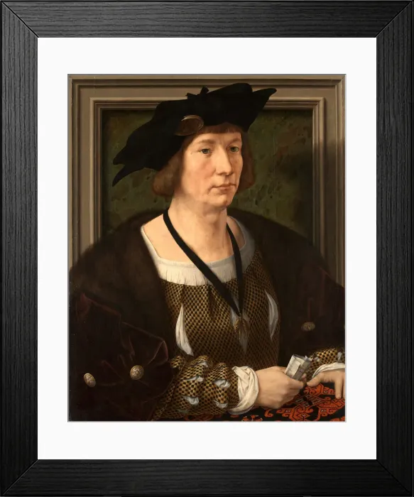 Framed Print : Portrait of Henry III of Nassau-Breda (1483-1538). Artist: Gossaert, Jan (ca. 1478-1532) Framed Print : Portrait of Henry III of Nassau-Breda (1483-1538). Artist: Gossaert, Jan (ca. 1478-1532)