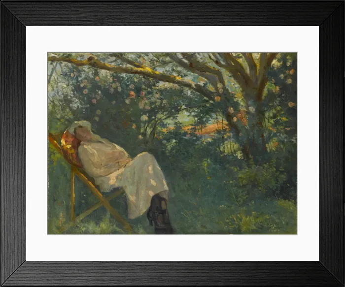 Framed Print : Lady in Pink on a Chaise Longue. Artist: Guran, Nazmi Ziya (1881-1937) Framed Print : Lady in Pink on a Chaise Longue. Artist: Guran, Nazmi Ziya (1881-1937)