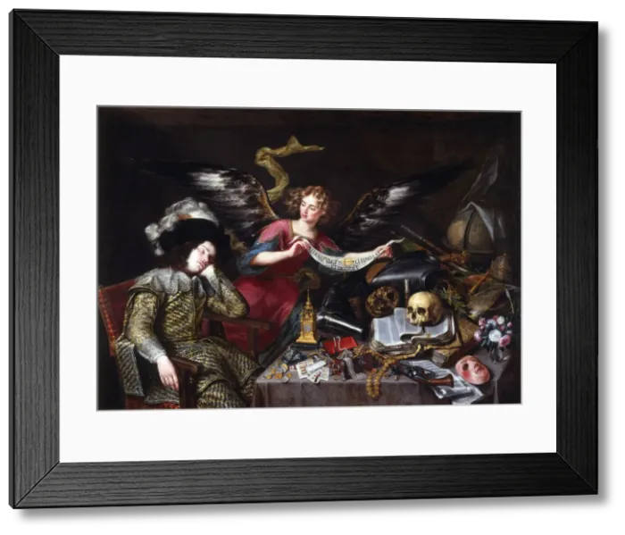 Framed Print : The Knights Dream. Artist: Pereda y Salgado, Antonio, de (1611-1678) Framed Print : The Knights Dream. Artist: Pereda y Salgado, Antonio, de (1611-1678)