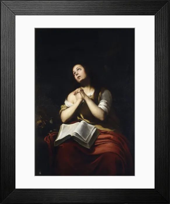 Framed Print : The Repentant Mary Magdalene. Artist: Murillo, Bartolome Esteban (1617-1682) Framed Print : The Repentant Mary Magdalene. Artist: Murillo, Bartolome Esteban (1617-1682)