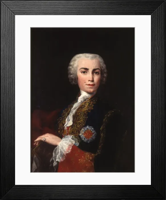 Framed Print : Portrait of the singer Farinelli (Carlo Broschi) (1705-1782). Artist: Amigoni, Jacopo (1675-1752) Framed Print : Portrait of the singer Farinelli (Carlo Broschi) (1705-1782). Artist: Amigoni, Jacopo (1675-1752)