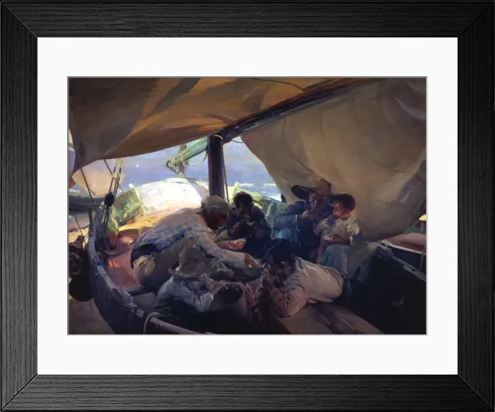 Framed Print : Lunch on the boat. Artist: Sorolla y Bastida, Joaquin (1863-1923) Framed Print : Lunch on the boat. Artist: Sorolla y Bastida, Joaquin (1863-1923)