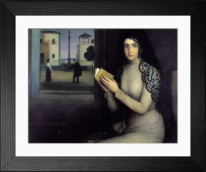 Framed Print : Nieves. Artist: Romero de Torres, Julio (1874-1930) Framed Print : Nieves. Artist: Romero de Torres, Julio (1874-1930)