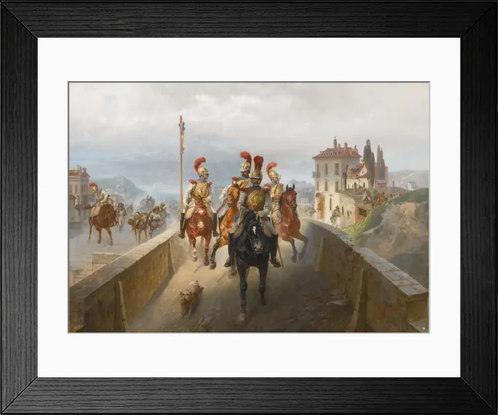 Framed Print : Napoleonic Troops. Artist: Willewalde, Gottfried (Bogdan Pavlovich) (1818-1903) Framed Print : Napoleonic Troops. Artist: Willewalde, Gottfried (Bogdan Pavlovich) (1818-1903)