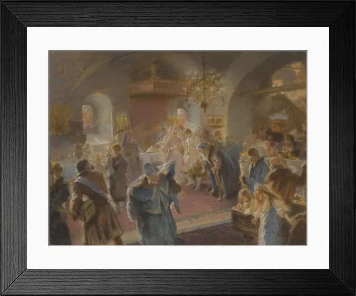 Framed Print : Sprinkling the hops (study). Artist: Makovsky, Konstantin Yegorovich (1839-1915) Framed Print : Sprinkling the hops (study). Artist: Makovsky, Konstantin Yegorovich (1839-1915)