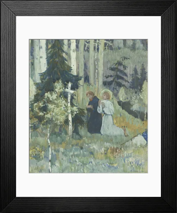 Framed Print : The Founding of the Trinity-Sergius Monastery. Artist: Nesterov, Mikhail Vasilyevich (1862-1942) Framed Print : The Founding of the Trinity-Sergius Monastery. Artist: Nesterov, Mikhail Vasilyevich (1862-1942)