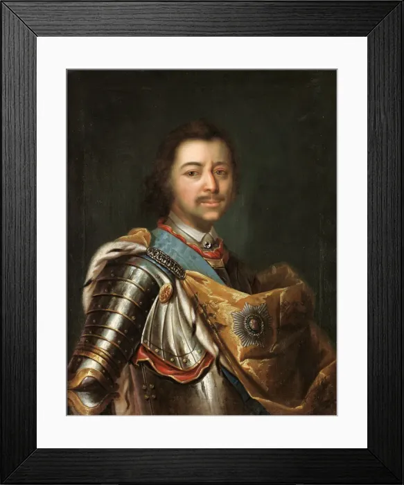 Framed Print : Portrait of Emperor Peter I the Great (1672-1725). Artist: Kupecky (Kupetzky), Jan (Johann) (1667-1740) Framed Print : Portrait of Emperor Peter I the Great (1672-1725). Artist: Kupecky (Kupetzky), Jan (Johann) (1667-1740)