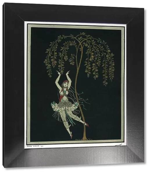 Tamara Karsavina in the ballet The Firebird by I. Stravinsky. Artist: Barbier, George (1882-1932)