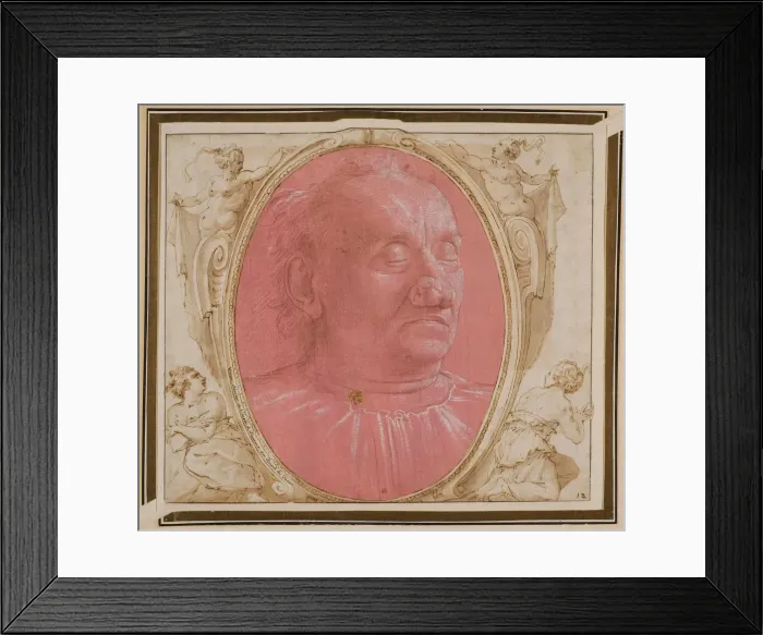 Framed Print : Head of an Old Man. Artist: Ghirlandaio, Domenico (1449?1494) Framed Print : Head of an Old Man. Artist: Ghirlandaio, Domenico (1449?1494)