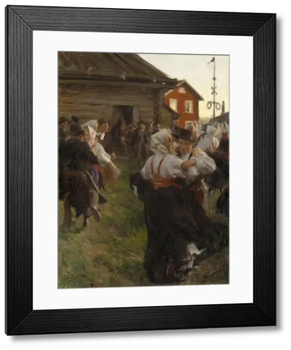 Framed Print : Midsummer Dance. Artist: Zorn, Anders Leonard (1860-1920) Framed Print : Midsummer Dance. Artist: Zorn, Anders Leonard (1860-1920)