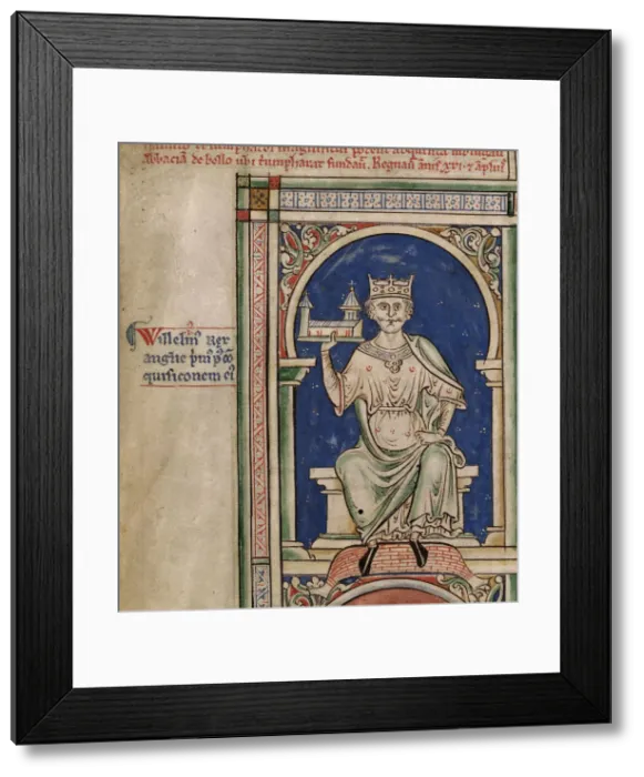 Framed Print : William I (From the Historia Anglorum, Chronica majora). Artist: Paris, Matthew (c. 1200-1259) Framed Print : William I (From the Historia Anglorum, Chronica majora). Artist: Paris, Matthew (c. 1200-1259)