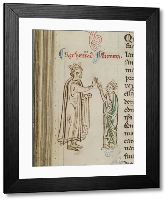 Framed Print : Marriage of Henry III and Eleanor of Provence (From the Historia Anglorum, Chronica majora). Artist: Paris, Matthew (c. 1200-1259) Framed Print : Marriage of Henry III and Eleanor of Provence (From the Historia Anglorum, Chronica majora). Artist: Paris, Matthew (c. 1200-1259)