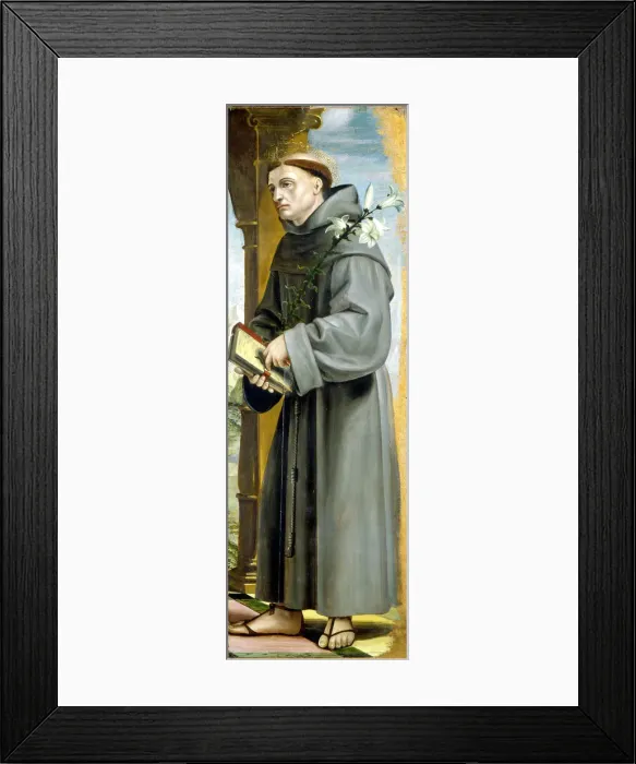 Framed Print : Saint Anthony of Padua. Artist: Zenale, Bernardo (1464-1526) Framed Print : Saint Anthony of Padua. Artist: Zenale, Bernardo (1464-1526)