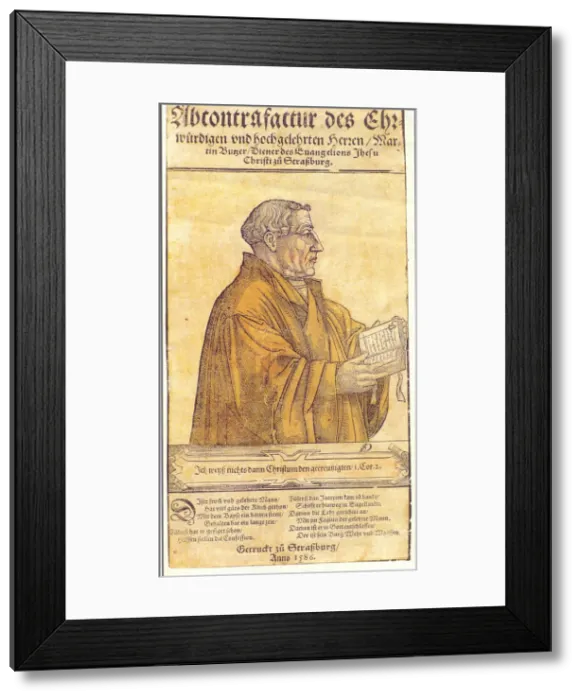 Framed Print : Martin Bucer (1491-1551). Artist: Anonymous Framed Print : Martin Bucer (1491-1551). Artist: Anonymous