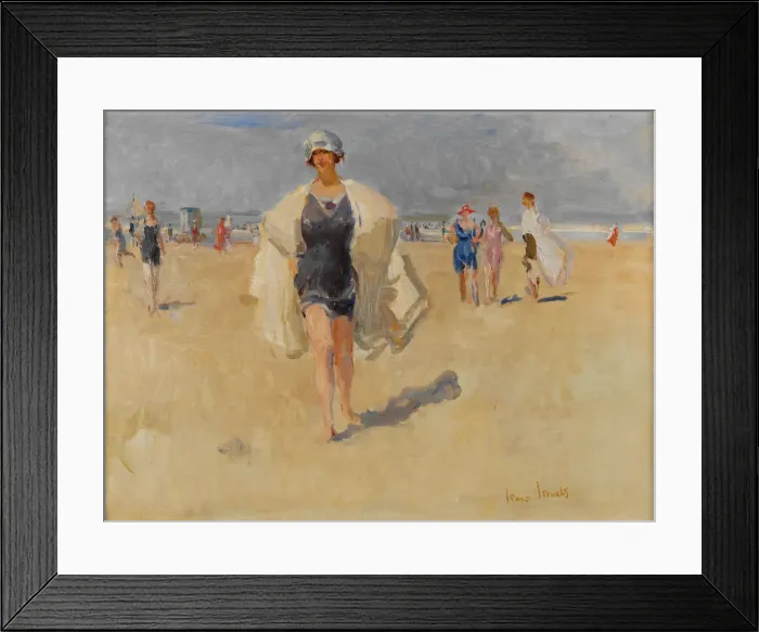 Framed Print : Lady on the Beach at Viareggio. Artist: Israels, Isaac (1865-1934) Framed Print : Lady on the Beach at Viareggio. Artist: Israels, Isaac (1865-1934)