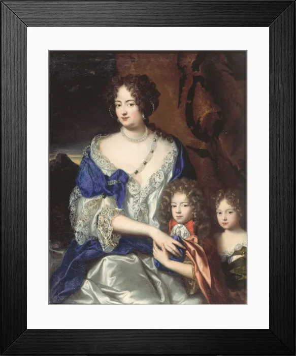 Framed Print : Duchess Sophia Dorothea of Brunswick and Luneburg with her children George and Sophia Dorothea. Artist: Vaillant, Jacques (1625-1695) Framed Print : Duchess Sophia Dorothea of Brunswick and Luneburg with her children George and Sophia Dorothea. Artist: Vaillant, Jacques (1625-1695)