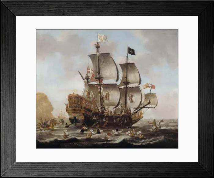 Framed Print : The Church as ship. Artist: Loef, Jacob Gerritsz (1607- after 1670) Framed Print : The Church as ship. Artist: Loef, Jacob Gerritsz (1607- after 1670)