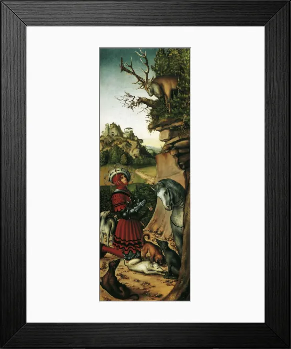 Framed Print : Saint Eustace. Artist: Cranach, Lucas, the Elder (1472-1553) Framed Print : Saint Eustace. Artist: Cranach, Lucas, the Elder (1472-1553)