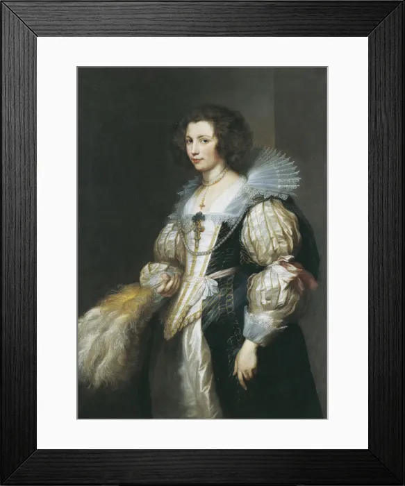 Framed Print : Portrait of Maria de Tassis (1611-1638). Artist: Dyck, Sir Anthony van (1599-1641) Framed Print : Portrait of Maria de Tassis (1611-1638). Artist: Dyck, Sir Anthony van (1599-1641)