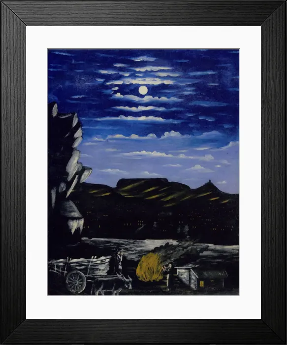 Framed Print : Arsenal Hill at Night. Artist: Pirosmani, Niko (1862-1918) Framed Print : Arsenal Hill at Night. Artist: Pirosmani, Niko (1862-1918)