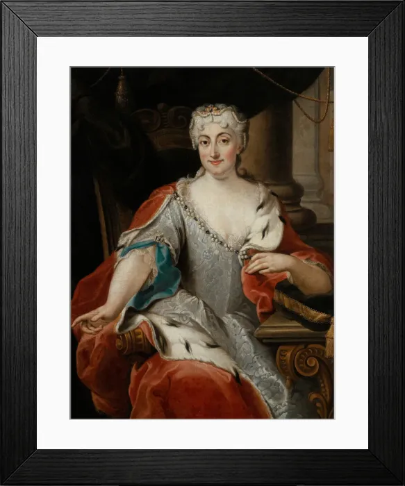 Framed Print : Portrait of Maria Clementina Sobieska (1702-1735). Artist: Ghezzi, Pier Leone (1674-1755) Framed Print : Portrait of Maria Clementina Sobieska (1702-1735). Artist: Ghezzi, Pier Leone (1674-1755)