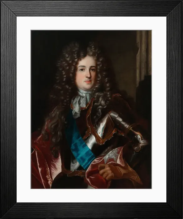 Framed Print : Portrait of Aleksander Benedykt Stanisław Sobieski (1677-1714). Artist: Rigaud, Hyacinthe Francois Honore, Circle of Framed Print : Portrait of Aleksander Benedykt Stanisław Sobieski (1677-1714). Artist: Rigaud, Hyacinthe Francois Honore, Circle of