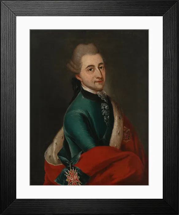 Framed Print : Portrait of Stanislaw II August Poniatowski, King and Grand Duke of the Polish-Lithuanian Commonweal Artist: Molitor, Franz Ignaz (1731-1794) Framed Print : Portrait of Stanislaw II August Poniatowski, King and Grand Duke of the Polish-Lithuanian Commonweal Artist: Molitor, Franz Ignaz (1731-1794)