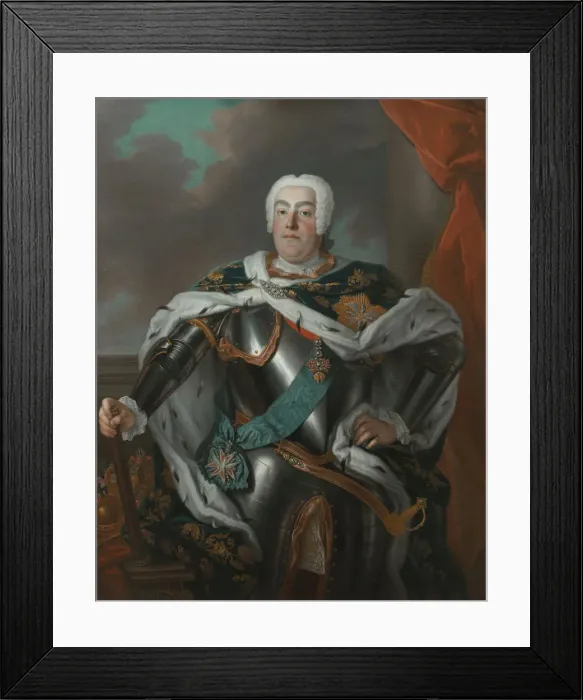 Framed Print : Portrait of Augustus III of Poland. Artist: Silvestre, Louis de (1675-1760) Framed Print : Portrait of Augustus III of Poland. Artist: Silvestre, Louis de (1675-1760)