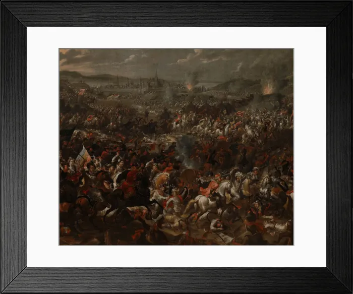Framed Print : The Battle of Vienna on 12 September 1683. Artist: Casteels, Pauwels (active ca 1649-1680) Framed Print : The Battle of Vienna on 12 September 1683. Artist: Casteels, Pauwels (active ca 1649-1680)