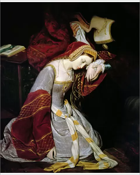 Anne Boleyn in the Tower of London. Artist: Cibot, Edouard (1799-1877)