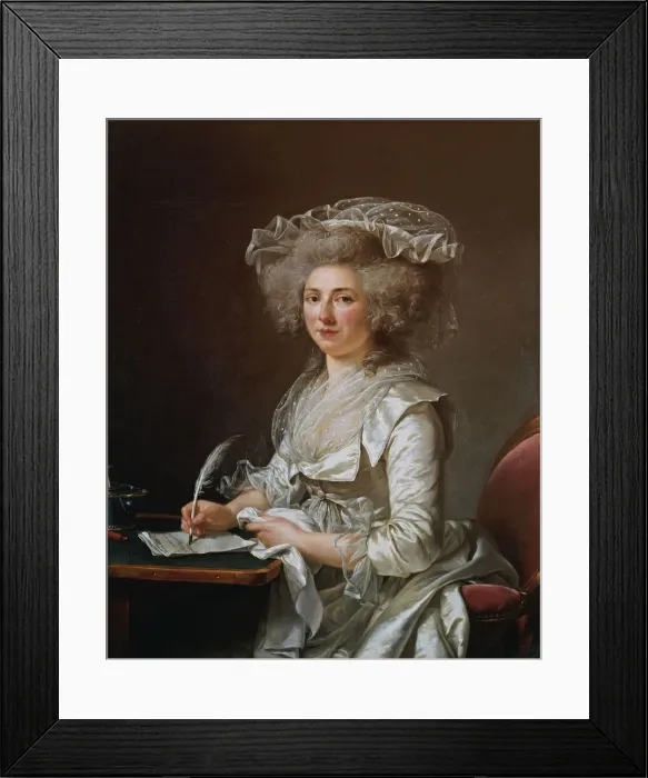 Framed Print : Portrait of Madame Roland. Artist: Labille-Guiard, Adelaide (1749-1803) Framed Print : Portrait of Madame Roland. Artist: Labille-Guiard, Adelaide (1749-1803)