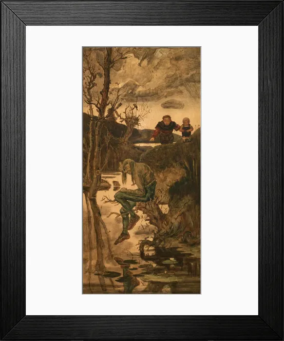 Framed Print : Merman. Artist: Schwaiger, Hanus (1854-1912) Framed Print : Merman. Artist: Schwaiger, Hanus (1854-1912)