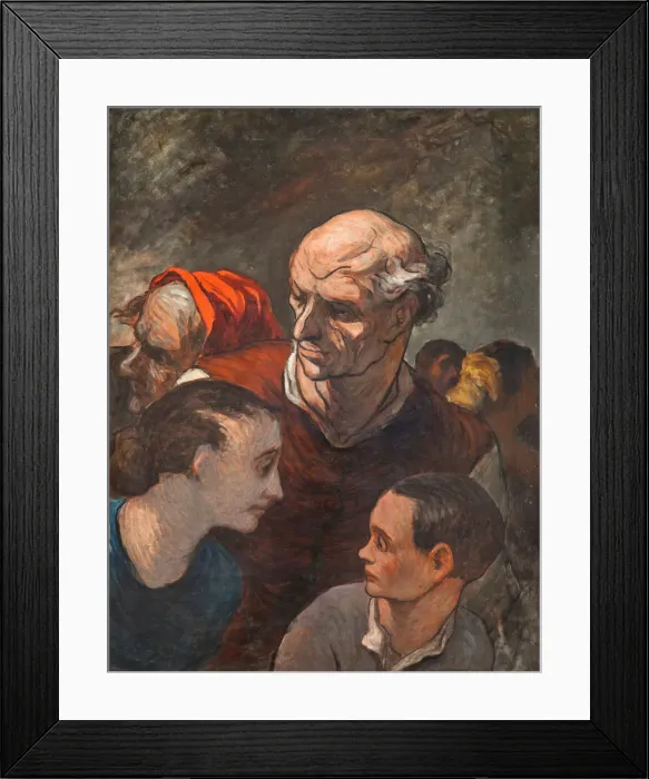 Framed Print : Family On The Barricades. Artist: Daumier, Honore (1808-1879) Framed Print : Family On The Barricades. Artist: Daumier, Honore (1808-1879)