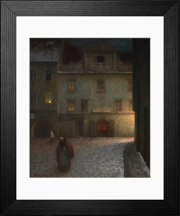 Framed Print : Evening Street. Artist: Schikaneder, Jakub (1855-1924) Framed Print : Evening Street. Artist: Schikaneder, Jakub (1855-1924)