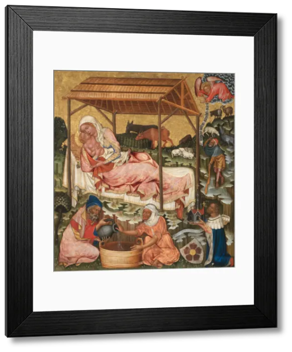 Framed Print : The Nativity of Christ. Artist: Master of Hohenfurth (active ca 1350) Framed Print : The Nativity of Christ. Artist: Master of Hohenfurth (active ca 1350)