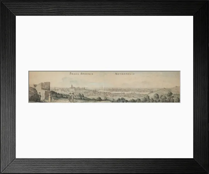 Framed Print : Great View of Prague. Artist: Hollar, Wenceslaus (1607-1677) Framed Print : Great View of Prague. Artist: Hollar, Wenceslaus (1607-1677)